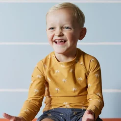 Fresk Uv Top Longsleeve Palmtree Ochre- Alleen Nog In 62/68