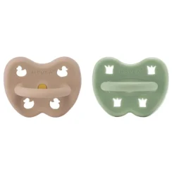 Hevea Speentje 3-36 Maanden Dental Duo Tan Beige / Moss Green