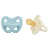 Hevea Speentje 0-3 Maanden Rond Duo Baby Blue / Milky White