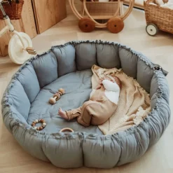 Play & Go Bloom Organic Babymat Dusty Blue